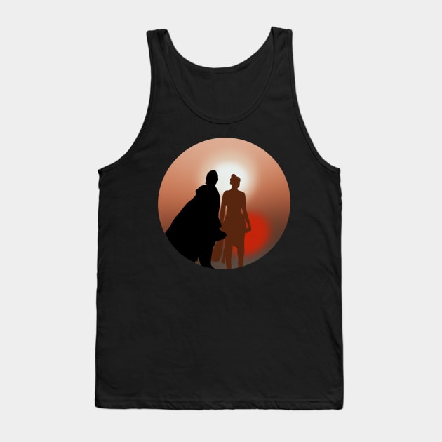 Ben and Rey (reylo) silhouette Tank Top by JessCarrsArt